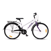 Pigecykel 24" 3-gear 24.03 hvid/lilla