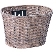 Cykelkurv flet brun u/beslag 20" Shopper