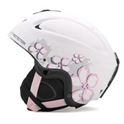 Skihjelm hvid/pink small (53-55 cm)