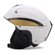 Skihjelm hvid/guld small (53-55 cm)