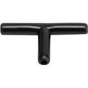 T-stykke - sort plast