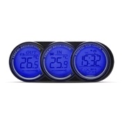 Termometer med 3 display ind/ud/tid/dato