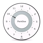 Elektronisk P-skive ParkOne FS05 HVID