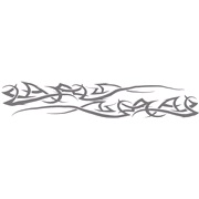 Body tattoo silver, 35x230 cm, 2 stk.
