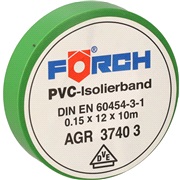 Isoleringsb&aring;nd, 10M x 12 mm, gr&oslash;n