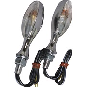 Blinklyss&aelig;t Minifinger krom/klar 12V-10W